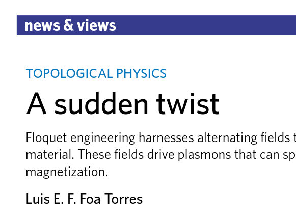 A sudden twist — News & Views for Nature Physics